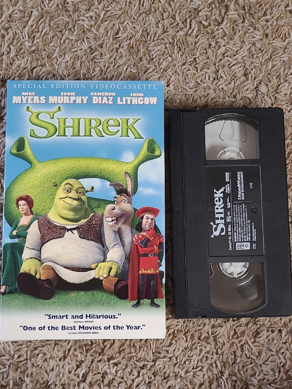 SHREK Special Edition Big Box VHS 2001 Tape